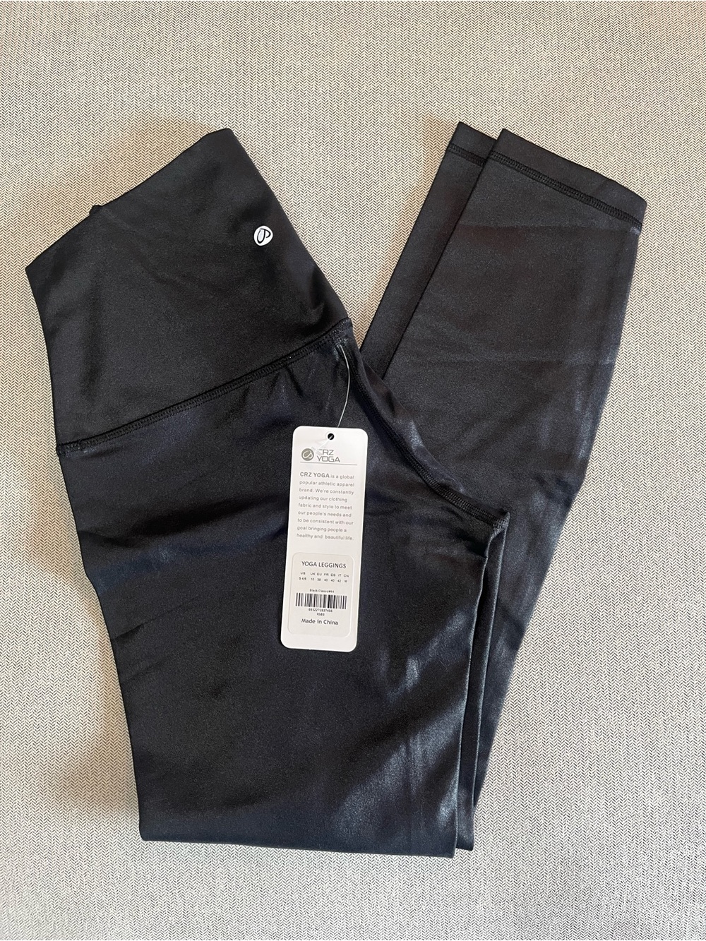 CRZ YOGA Black High-Rise Faux -Leggings